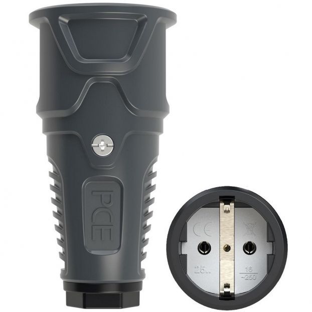 Кабельная розетка 16A 220V 2P+E IP20 PCE 2510-as