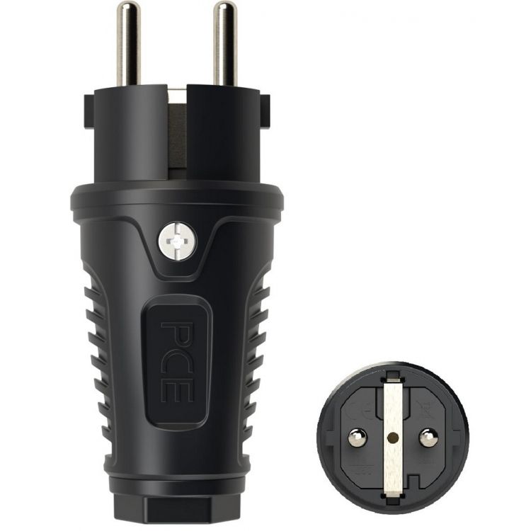 Кабельная вилка 16А 250V 2P+E IP54 PCE 0512-ss