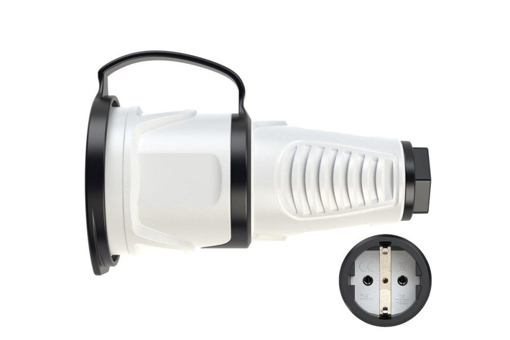 Кабельная розетка 16A 220V 2P+E IP54 с крышкой PCE 2511-gs