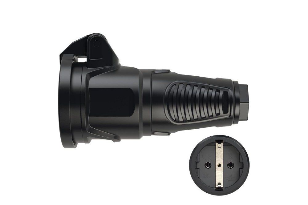 Кабельная розетка 16A 250V 2P+E IP54 с крышкой PCE  2522-ss