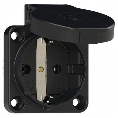 Встраиваемая розетка 16A 220V 2P+E IP54 50х50 PCE 105-0s