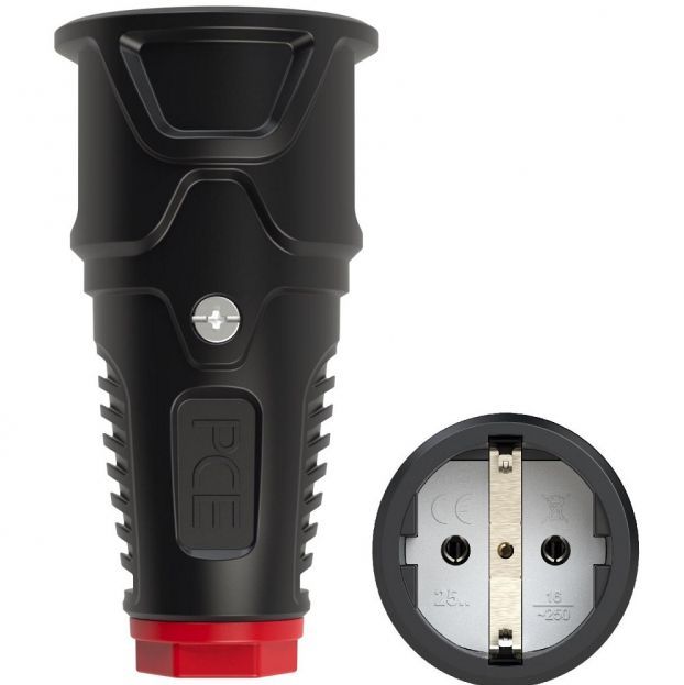 Кабельная розетка 16A 220V 2P+E IP20 PCE 2510-sr