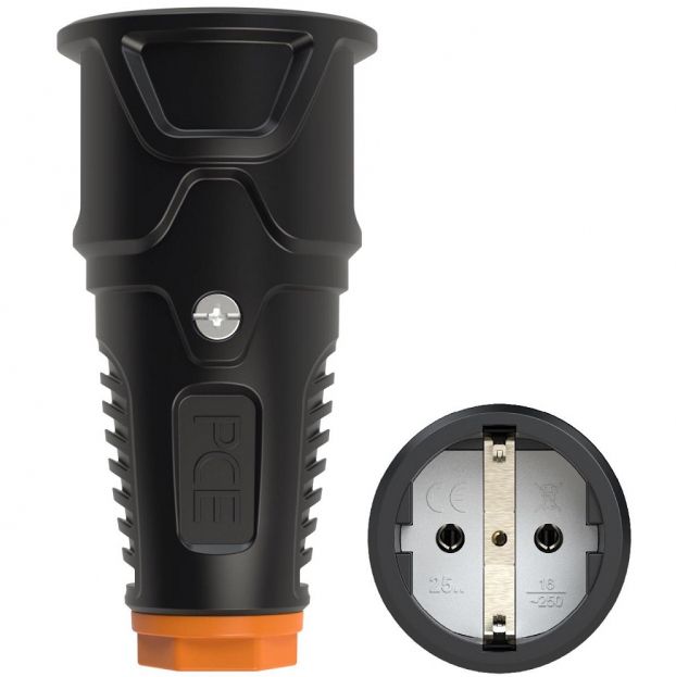 Кабельная розетка 16A 220V 2P+E IP20 PCE 2510-so