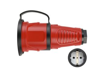 Кабельная розетка 16A 220V 2P+E IP54 с крышкой PCE 2511-rs